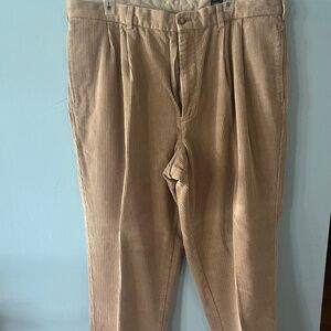 Daniel Cremieux Tan/Khaki Corduroy Pants 40x30 100% Cotton